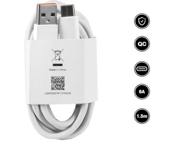 КАБЕЛЬ USB C TYPE C XIAOMI SUPERCHARGE 6A 66W 1,5M