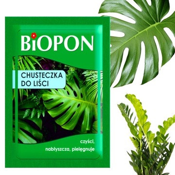 BIOPON CHUSTECZKA DO LIŚCI ROŚLIN CZYŚCI NA KURZ