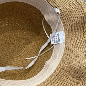 КОМПЛЕКТ из сумочки и шапки для девочки 52 см, соломенный BOW, CZ37