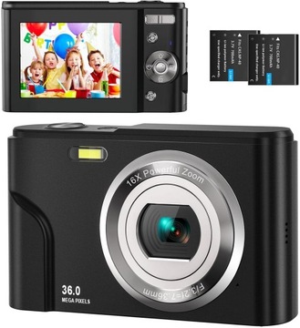 Aparat cyfrowy fotograficzny HD 1080P 36MP 16-krotny zoom 2,4 cala