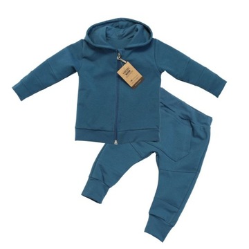 Komplet dresowy chłopięcy bluza z kapturem + spodnie KUBA 92 (18-24 m-cy) G