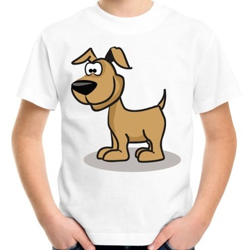 Koszulka dziecięca z psem t-shirt pies dla małego dziecka na prezent 140