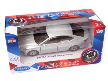Skoda Octavia Новое поколение 1:34 WELLY серебристый