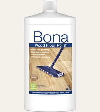 BONA WOOD FLOOR POLISH - PASTA DO KONSERWACJI PODŁÓG DREWNIANYCH MAT - 1 L