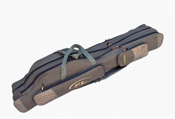 USZTYWNIANY POKROWIEC 140cm 3 KOMORY SUPER JAKOŚĆ TORBA NA WĘDKI