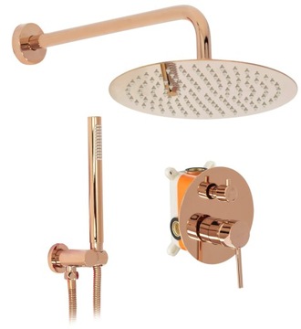 Zestaw Natryskowy Prysznic Lungo Box Rea Rose Gold