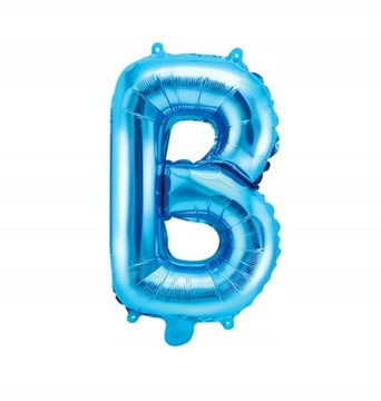 Balon litera B niebieski, 35cm