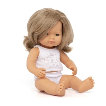 Europejka Ciemny Blond Włosy 38 cm - Lalka Dziewczynka Miniland