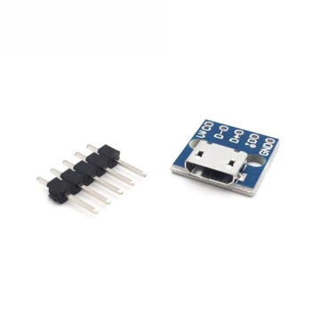 Adapter przejściówka Micro USB DIP 5 pin + goldpin