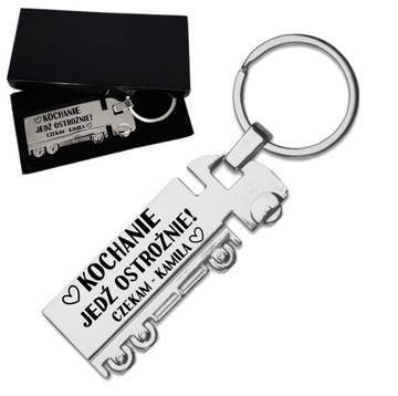 Brelok do kluczy TIR Grawer LOGO Upominek dla Kierowcy na Mikołajki Święta