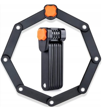 ВЕЛОСИПЕДНЫЙ ЗАМОК ДЛЯ ВЕЛОСИПЕДА, СКЛАДНОЙ КОМБИНИРОВАННЫЙ ЗАМОК, ЗАКАЛЕННАЯ СТАЛЬ