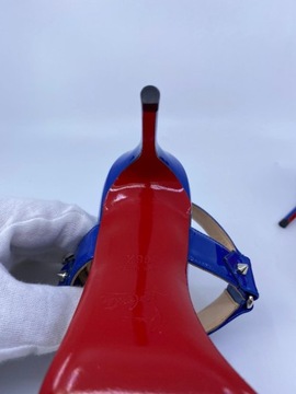 Szpilki sandały Sova 85 Electric Blue LOUBOUTIN