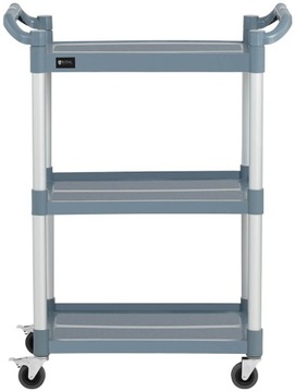Пластиковая тележка для официанта с 3 полками 630 x 400 мм до 90