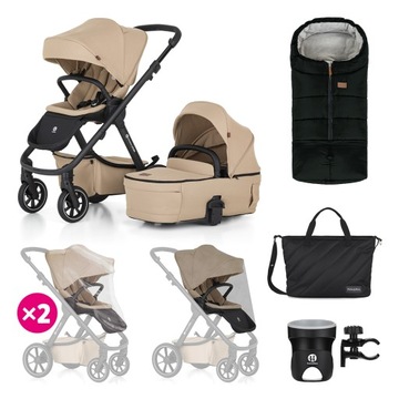 Wózek 2w1 Petite&Mars ICON 2w1 Mocha Beige