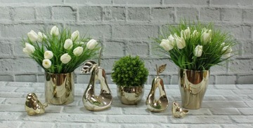 Золотая гламурная крышка для цветочного горшка DEcodomi