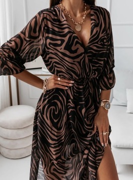 Sukienka koktajlowa boho maxi rozmiar XXL
