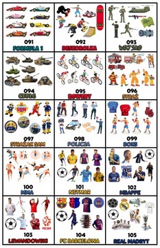 TATUŻE ZMYWALNE DLA DZIECI TYMCZASOWE WZORY Z GIER - 8 EL. / 150 WZORÓW