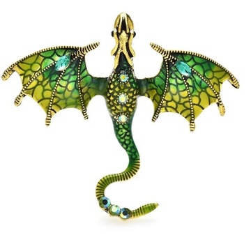 Broszka zielony SMOK - DRAGON - Jakość GW z PL Lux