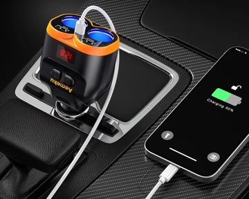 РАСПРЕДЕЛИТЕЛЬ ПРИЖИГАЛКА РАЗДЕЛИТЕЛЬ 12–24 В 2xUSB PD ЗАРЯДНОЕ УСТРОЙСТВО USB-C