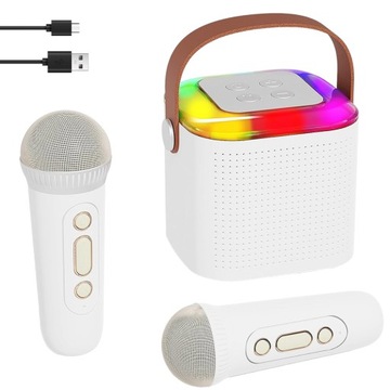 MIKROFON BEZPRZEWODOWY GŁOŚNIKIEM ZESTAW KARAOKE BLUETOOTH REAKCJA MUZYCZNA