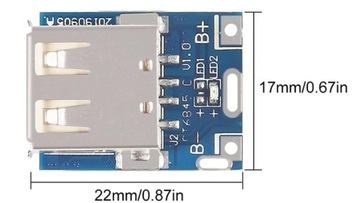 Модуль microUSB Powerbank 5 В 1 А BMS 4,2 В LiIon 0134
