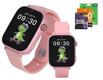 ZEGAREK Smartwatch Garett Kids N!ce Pro 4G LTE różowy KARTA SIM LOKALIZATOR