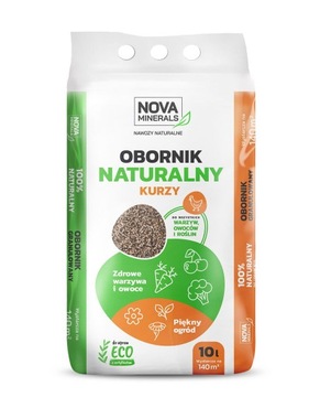 NAWÓZ OBORNIK GRANULOWANY KURZY 6 kg 10L NATURALNY