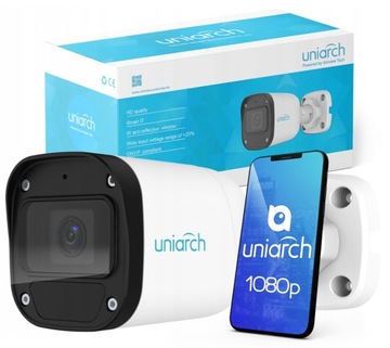 Kamera IP Zewnętrzna 2MPx 1080p Mikrofon ONVIF PoE Aplikacja UNIARCH