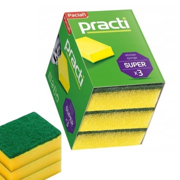 PACLAN PRACTI GĄBKI DO NACZYŃ 3 SZT SUPER JAKOŚĆ