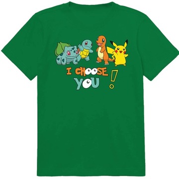 KOSZULKA DZIECIĘCA T-SHIRT DLA DZIECKA POKEMON 152 PREZENT JAKOŚĆ