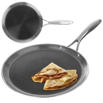 DUŻA PATELNIA STOLOWA NIEPRZYWIERAJĄCA DO NALEŚNIKÓW PLACKÓW PREMIUM 29 cm