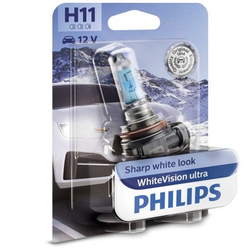 Philips Żarówka H11 White Vision Ultra 4000K 55/12