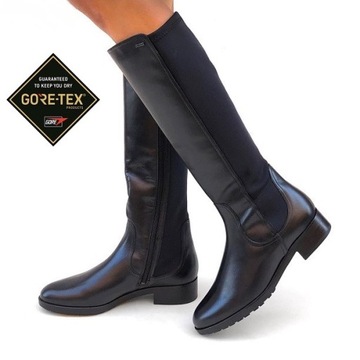 ANNA POLLEN _ HOGL kozaki, skóra czarna premium, stretch, membrana GORE-TEX