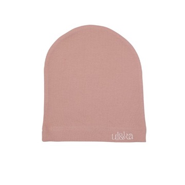 UL&KA Czapka cienka Beanie BEIGE BEŻ 4-8 lat