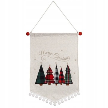 Świąteczna wisząca flaga dekoracja ścienna, E-1PCS