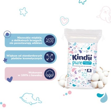 Чистые Kindii косметические хлопья 20 пакетов