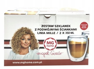 Szklanki do kawy i herbaty MG Home Mille 350ml 2sz