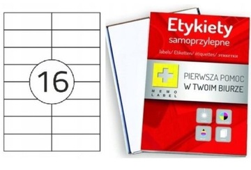 Etykieta samoprzylepna A4 105x37 mm biała 1600 x
