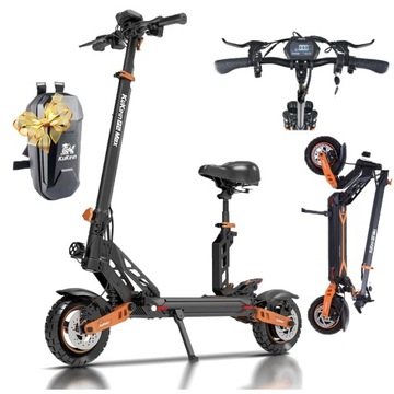 Электромобиль KuKirin G2 MAX 1200 Вт, 20 Ач, 10 дюймов, складной, 55 км/ч + шлем + сумка