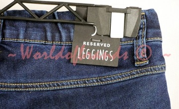 RESERVED Dżinsowe LEGGINSY rurki Spodnie JEANS 36