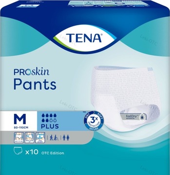 TENA PANTS PROSKIN PLUS M 10 sztuk OTC