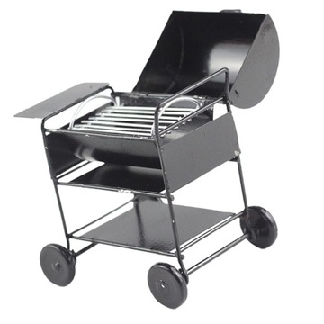 GRILL WĘGLOWY NA ZEWNĄTRZ MINI MEBLE DO DOMU DLA LALEK NACZYNIA DO GOTOWANIA ZABAWKA