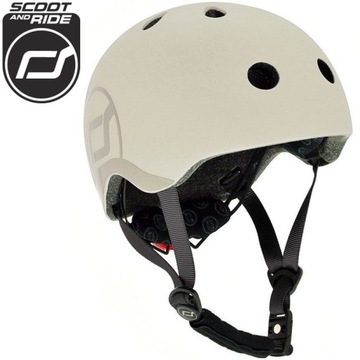 Scoot And Ride Ash ZESTAW HULAJNOGA Jeździk 2w1 + KASK LED S-M 2-5 + GRATIS