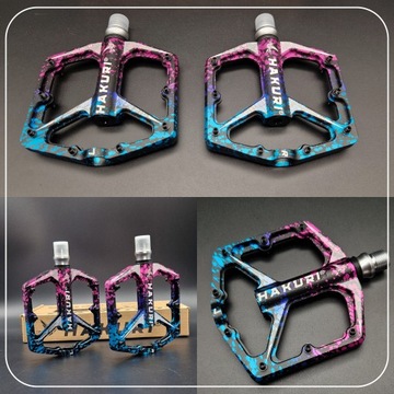 ПЛАТФОРМА АЛЮМИНИЕВЫЕ ВЕЛОСИПЕДНЫЕ ПЕДАЛИ 3 ПОДШИПНИКА МАШИНА/СВЕТ HAKURI