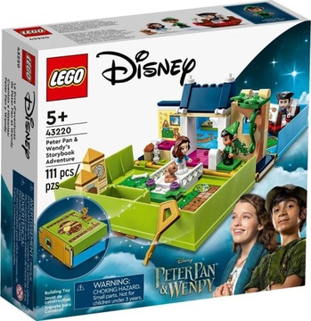 KLOCKI LEGO DISNEY 43220 KSIĄŻKA Z PRZYGODAMI PIOTRUSIA PANA I WENDY