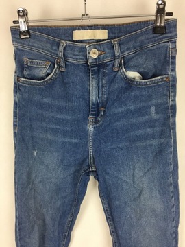 Topshop skinny highwaist jeansy dziury 28/32 *PWS106*