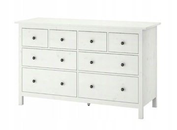 IKEA HEMNES Komoda, 8 szuflad, biała bejca, 160x96