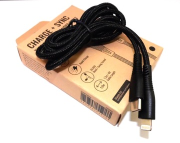 PLECIONY MOCNY KABEL USB C - LIGHTNING 120cm IPHONE 5 SE 6 7 8 11 12 13 14
