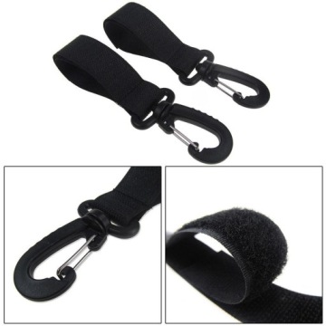 НАБОР 2x КРЮЧОК-РУЧКА ДЛЯ ПОКУПКИ СУМКА ДЛЯ ПОКУПОК С КРЮЧКОМ-ВЕЛКРО, ЧЕРНЫЙ
