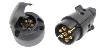 WTYCZKA + GNIAZDO PRZYCZEPY 7/12V PLASTIKOWE 7 PIN